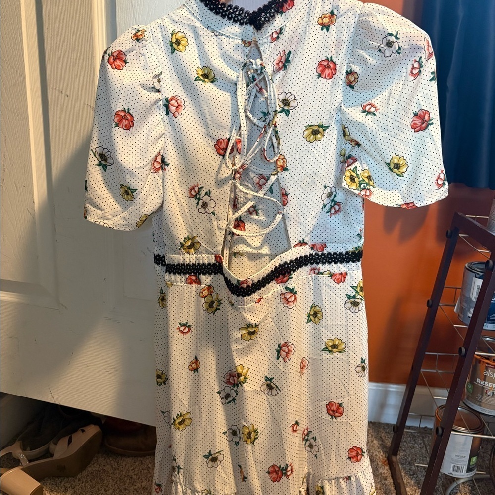 Floral Polka Dot Dress - Picture 4 of 8